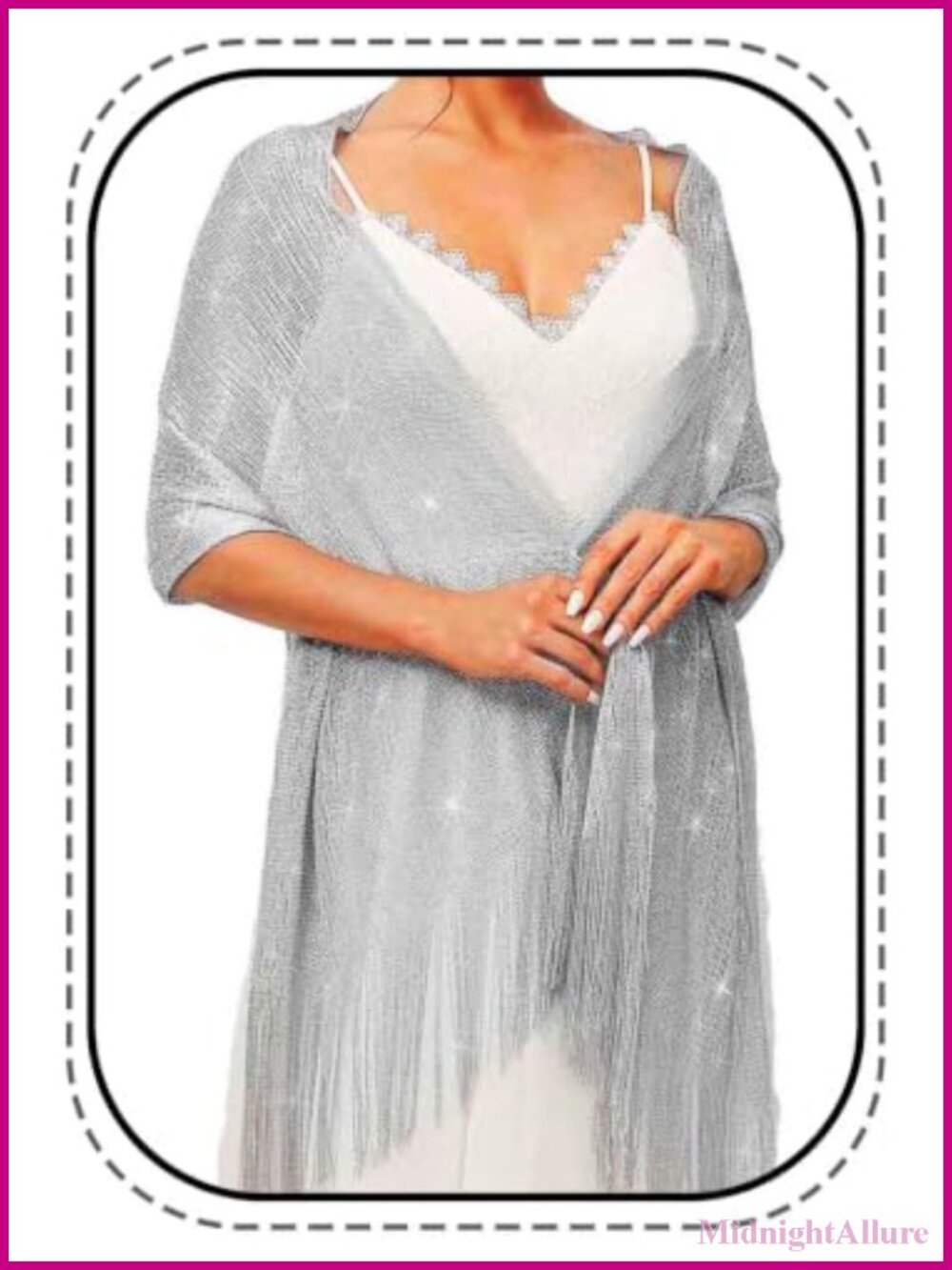 Sparkly Shawl Wrap for Evening Dresses Wedding Scarf Sheer Pashmina
